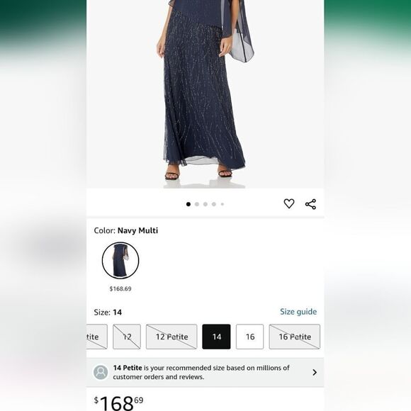 NWT beaded J KARA Dress Size 14 - Picture 3 of 9